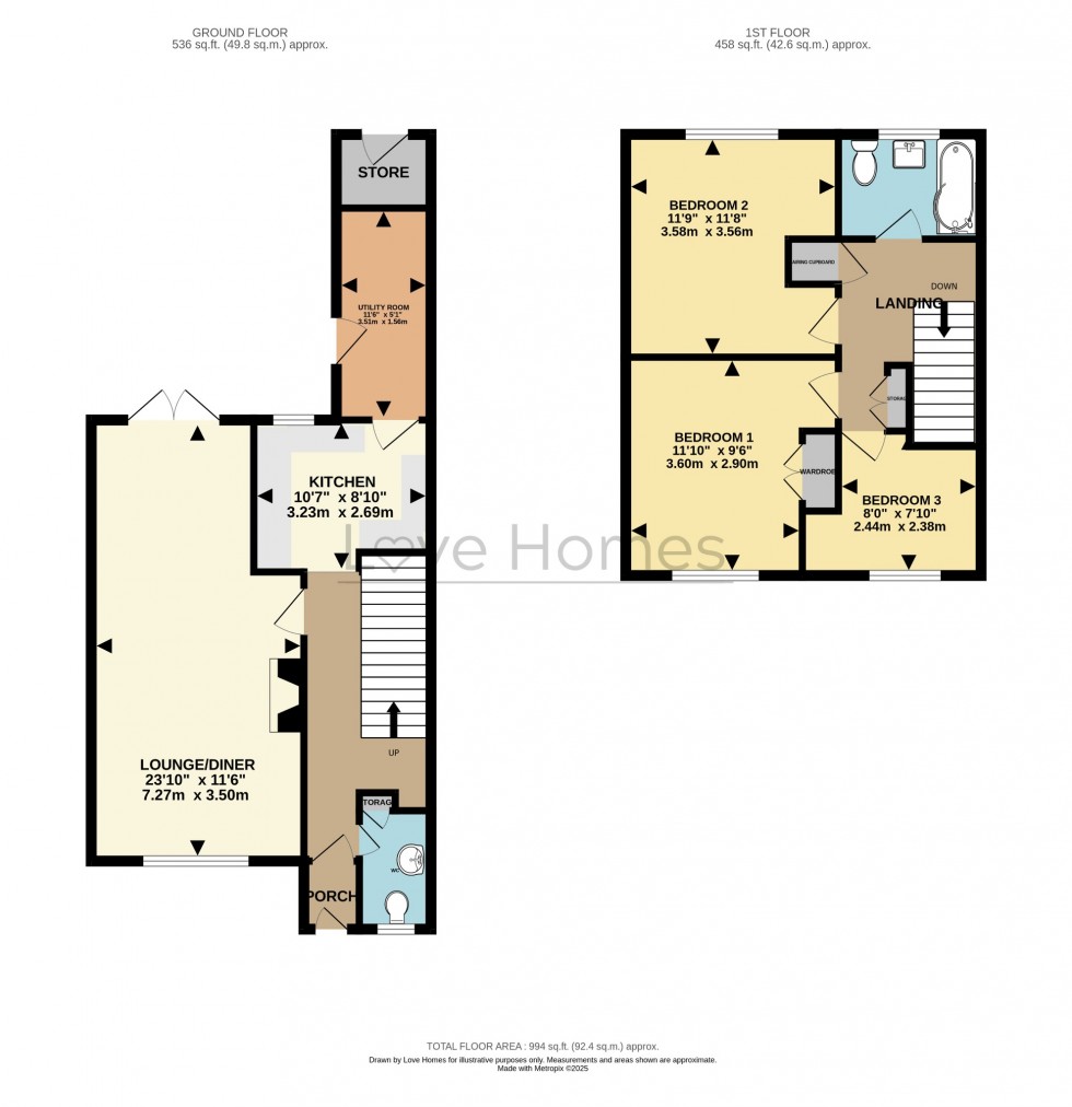 Floorplan for Manor Road, Marston Moretaine