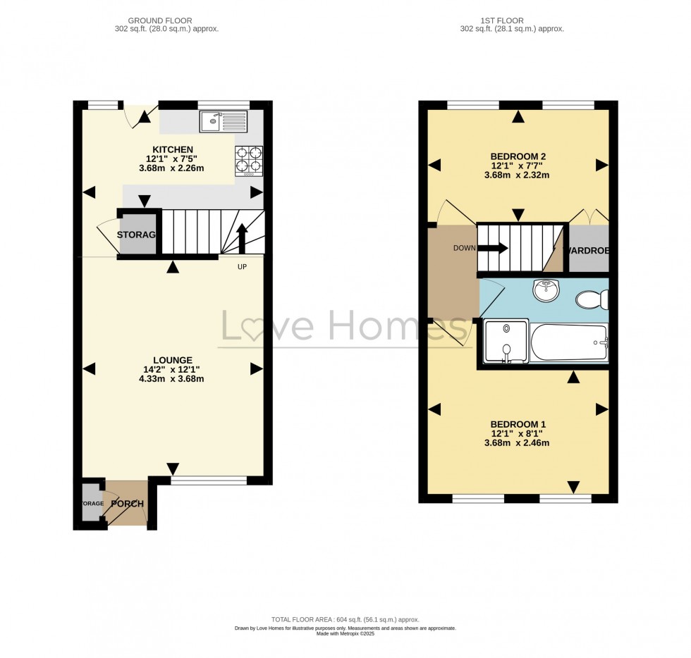 Floorplan for Primrose Close, Flitwick