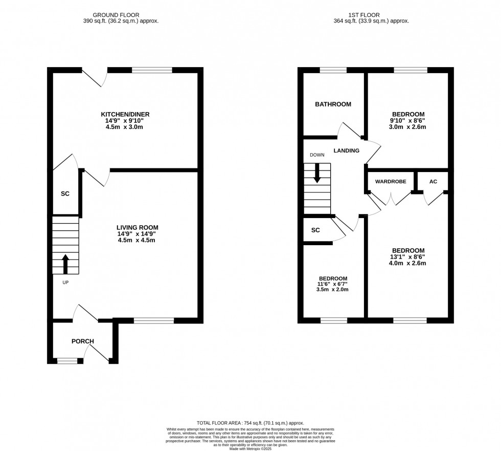 Floorplan for Butely Road, Luton, LU4 9EX