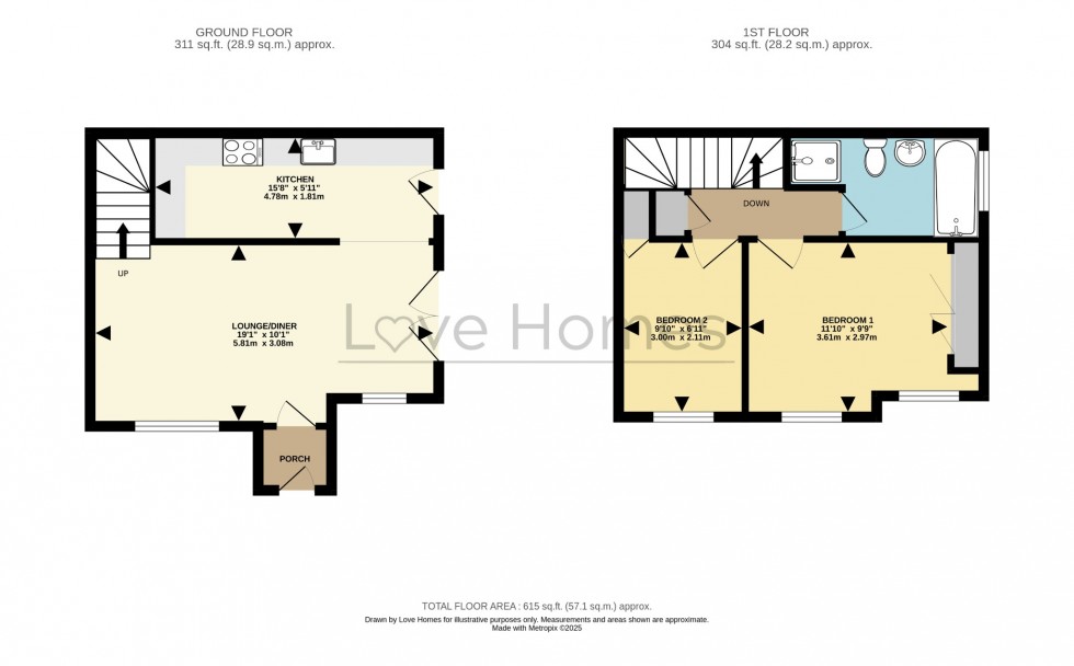 Floorplan for Oak Tree Road, Ampthill