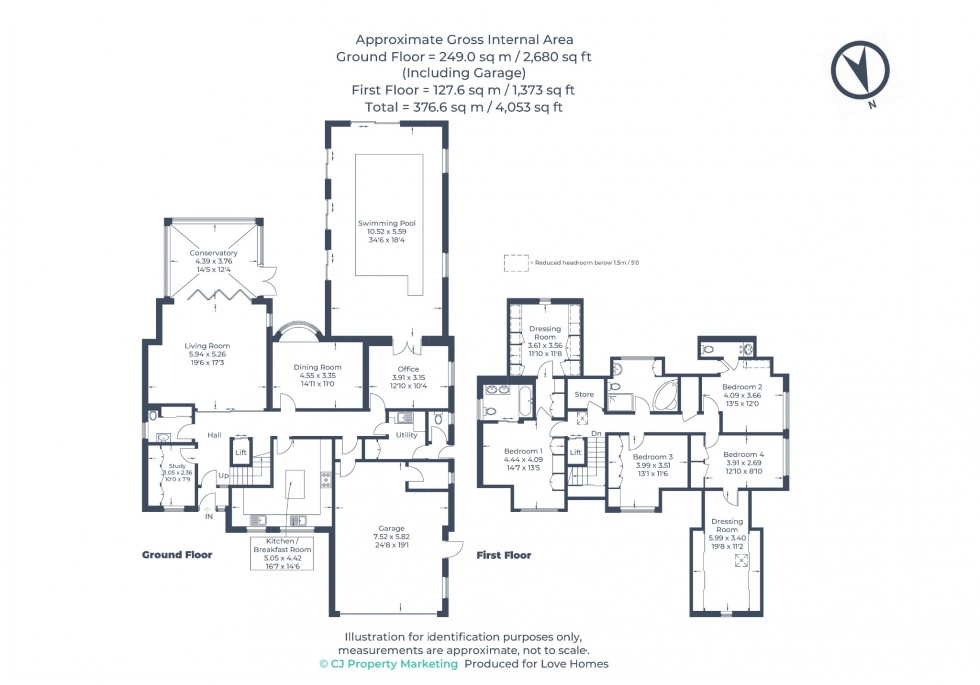 Floorplan for Tyburn Lane, Pulloxhill