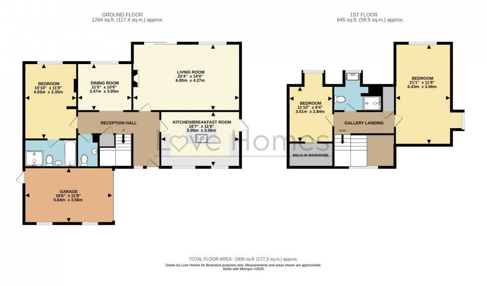 Floorplan for HIghfields, Westoning