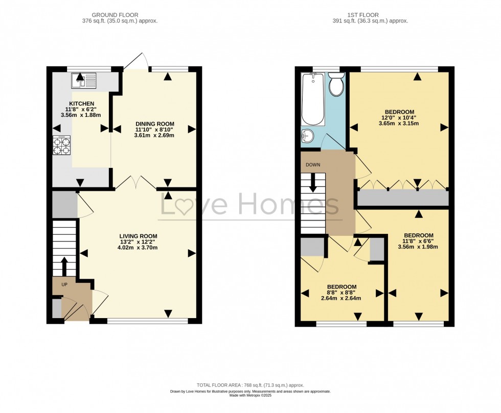 Floorplan for Hornes End Road, Flitwick