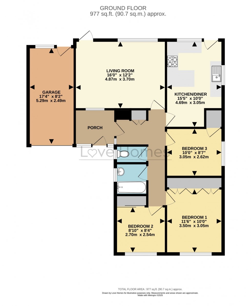 Floorplan for Elmwood Crescent, Flitwick