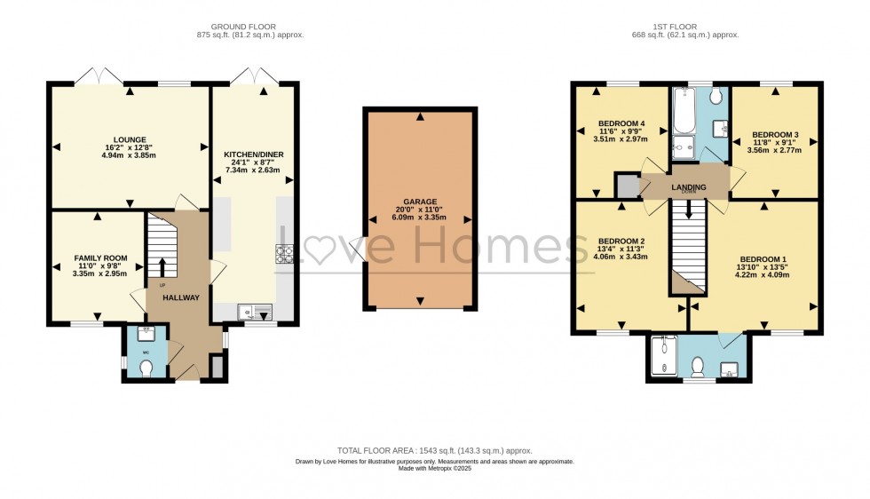 Floorplan for Barrow Lane, Houghton Conquest