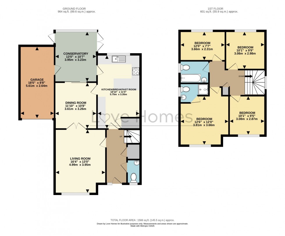 Floorplan for Minden Close, Flitwick