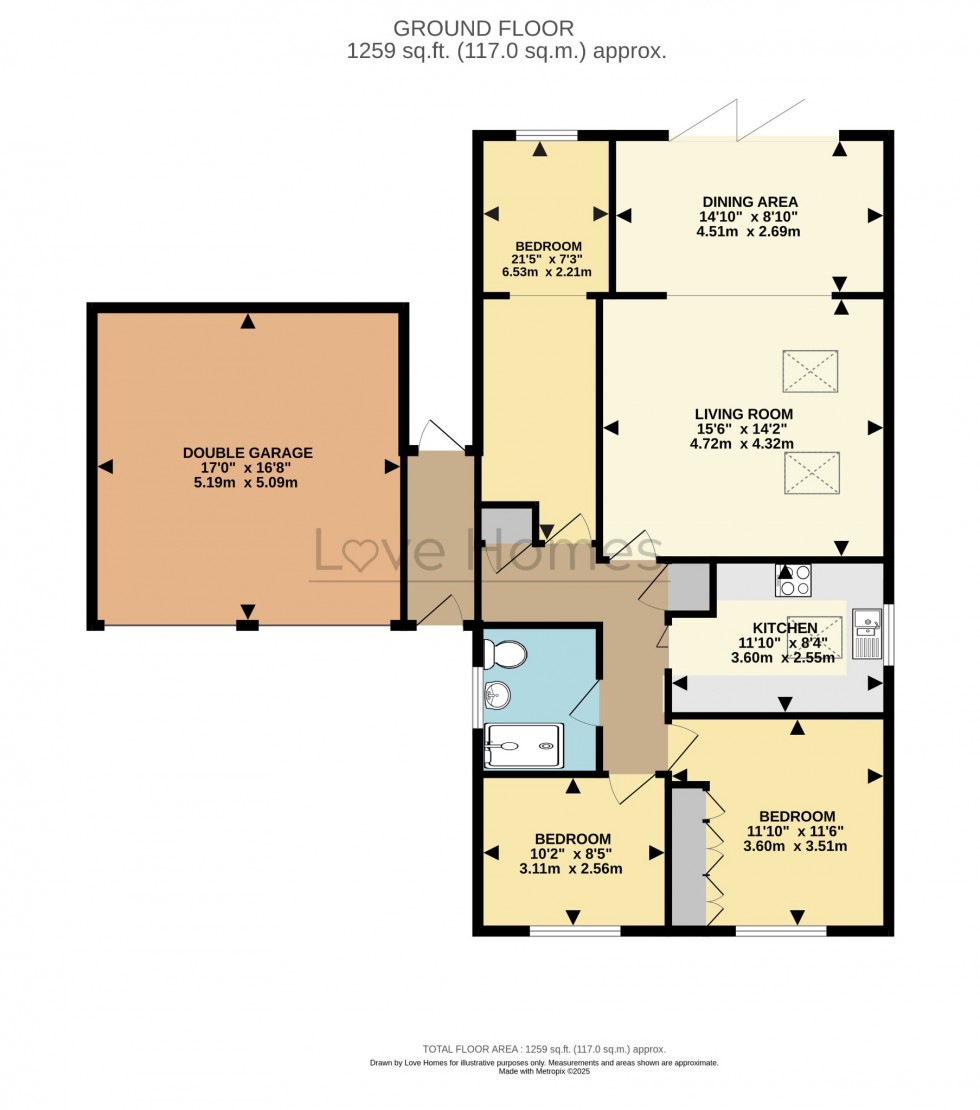 Floorplan for Kestrel Road, Flitwick