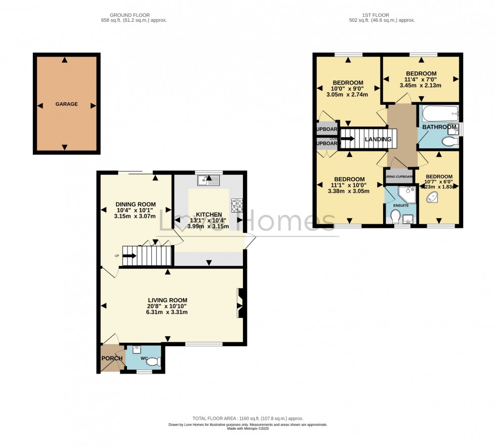 Floorplan for Truro Gardens, Flitwick