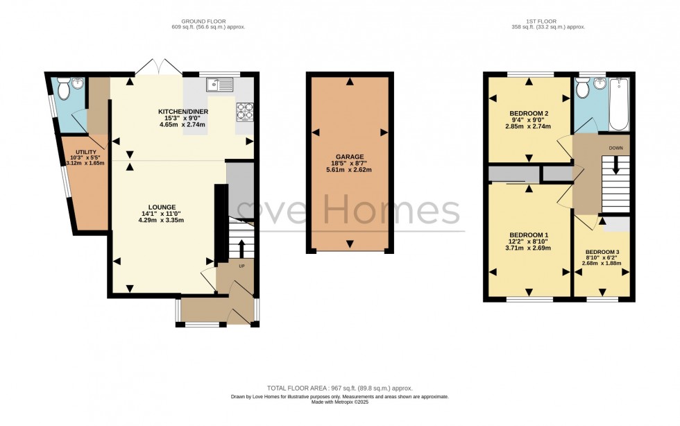 Floorplan for Willow Way, Toddington